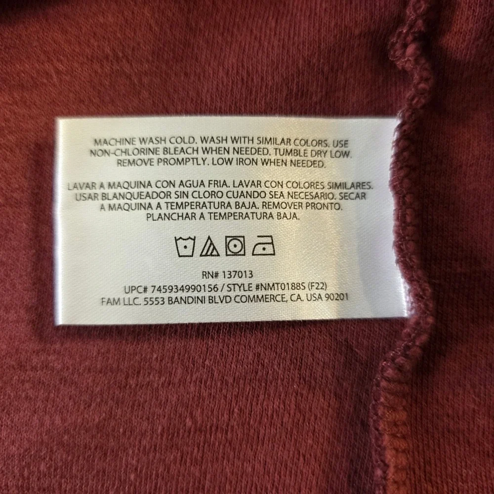 Banana Republic Mens Burgundy Red Raglan Long Sleeve Crewneck Top NMT0188S M